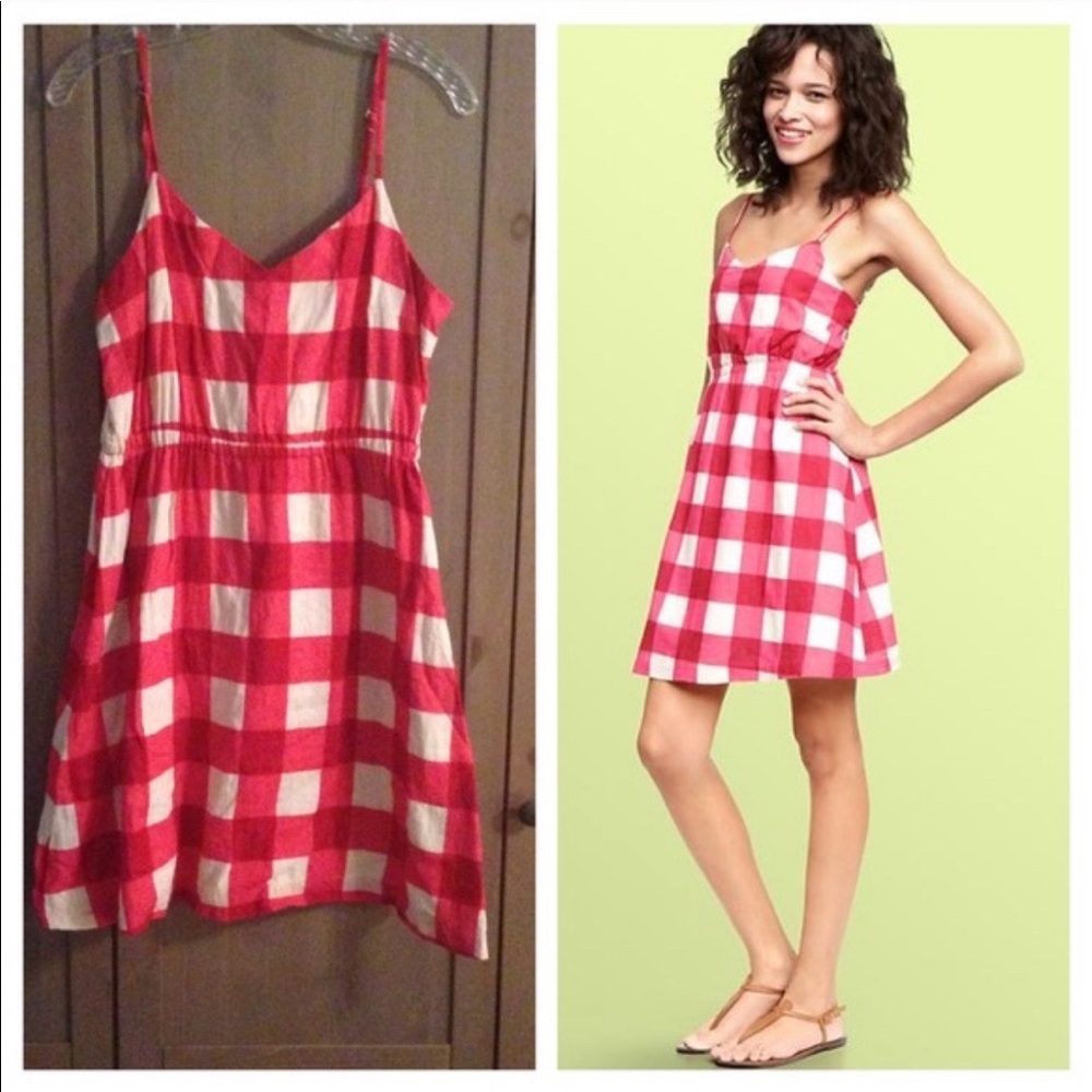 GAP fit & flare gingham sundress
